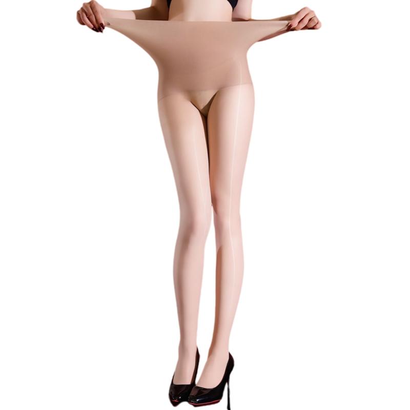 Sexy Women 8D Holow Out Pantyhose Open Crotch Bandage Tights Sheer See Through Oil Glossy Shiny Maid Garters Ring Stockings