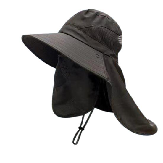 Unisex čepice na opalování s předním krytem obličeje Ochrana krku Dutá síťovina odolná proti větru Pevný popruh Anti-UV skládací krém na opalování Prodyšná venkovní čepice