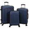 3 Piece Suitcase Set Dark Blue 50 X 31 X 78 Cm ABS Plastic