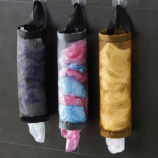 1/3Pcs Kitchen Garbage Bag Holder Large Capacity Easy to Install Wall Mount Trash Bag Dispenser Hanging Storage Bag Organizer