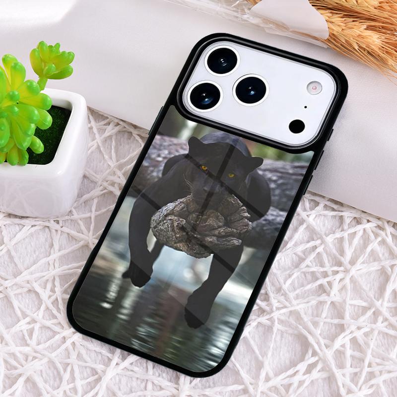 Animal Panther Phone Case for iPhone 17 Air 16 15 11 12 14 13 Pro Max Shockproof Cover