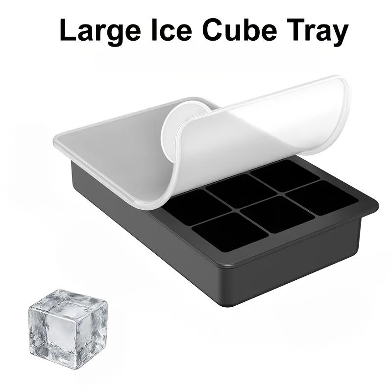 15-Cube Food-Grade Silicone Ice Cube Tray with Leak-Proof Lid - Stackable, Dishwasher Safe, Portable Space-Saving Design, Suitable for Cocktails, 2-Piece Set [15-Grid Mold