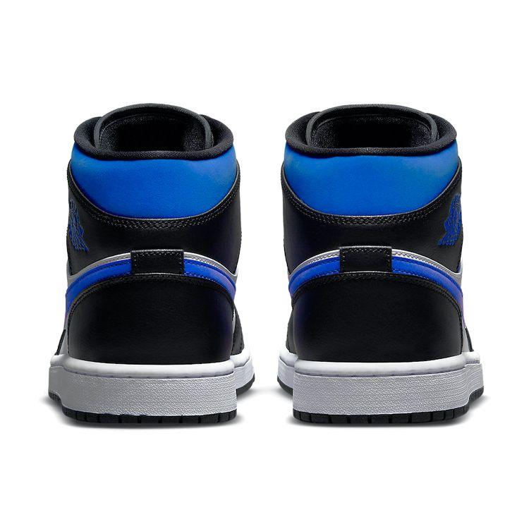 Air Jordan 1 Mid Racer Blue Men Sneakers White Black 554724-140