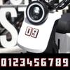 Motocyklové doplňky Samolepka Styling auta a nálepky 0 až 9 Kreativní arabská čísla Závodní číslo Helma Závodní vinylové nálepky