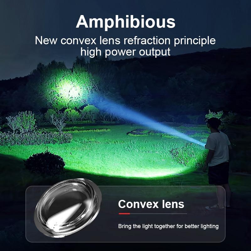 Superhelle Tauchtaschenlampe, tragbar, 200 Meter, Tauchlampen, IPX8 wasserdicht, Tauchlampe, Unterwasserjagd, Laterne, Angeln