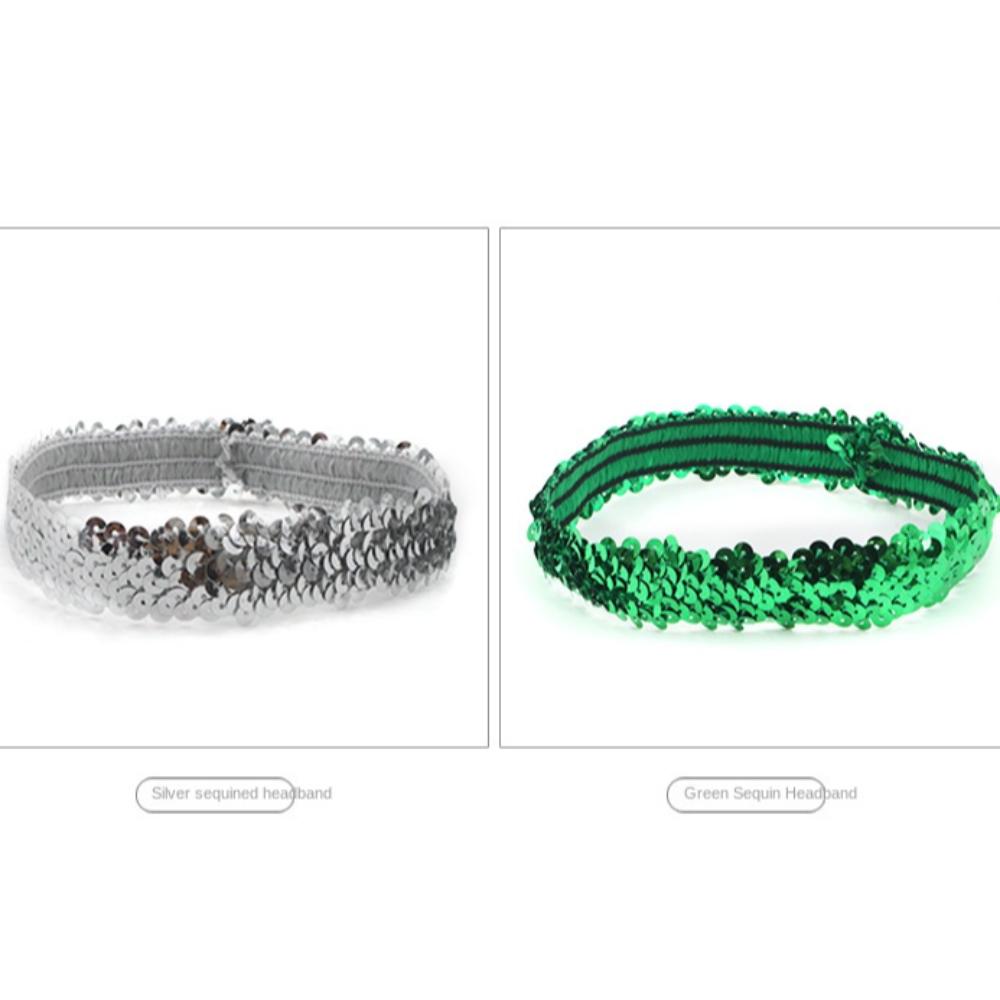 Glänzende Schleife Pailletten Stirnband Kopfschmuck Elastische Haarschleife Party Geschenk Glitzer Haarband