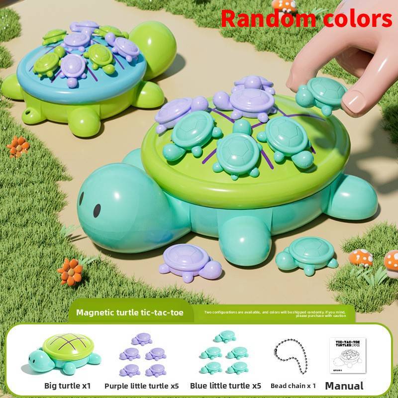 Tortoise Magnetic Tic Tac Toe Game For Kids Educational Interactive Toy