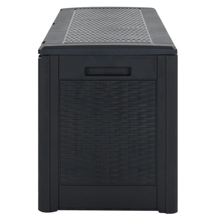VidaXL Boîte de stockage jardin Anthracite 119x48x60 cm Polypropylène 152197