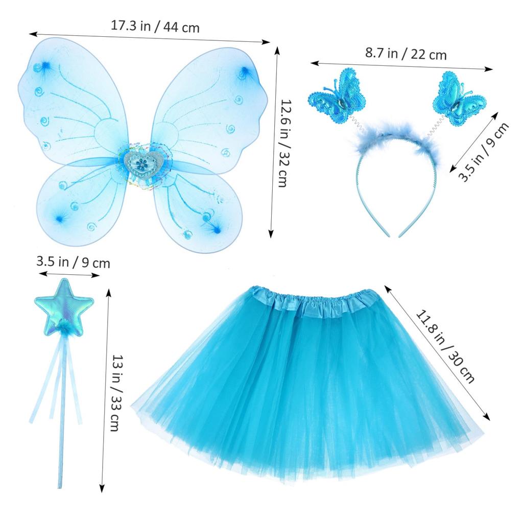 PRETYZOOM Ailes d'Ange, Costume Cosplay pour Enfants, Ailes de Papillon, Jolies Ailes de Fée, Parfait pour les Spectacles sur Scène, Halloween, Noël, Fêtes,