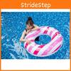 Thickened And Enlarged Inflatable Lifebuoy With Handle For Children And Adults Navy Style Pink Striped Swim Ring