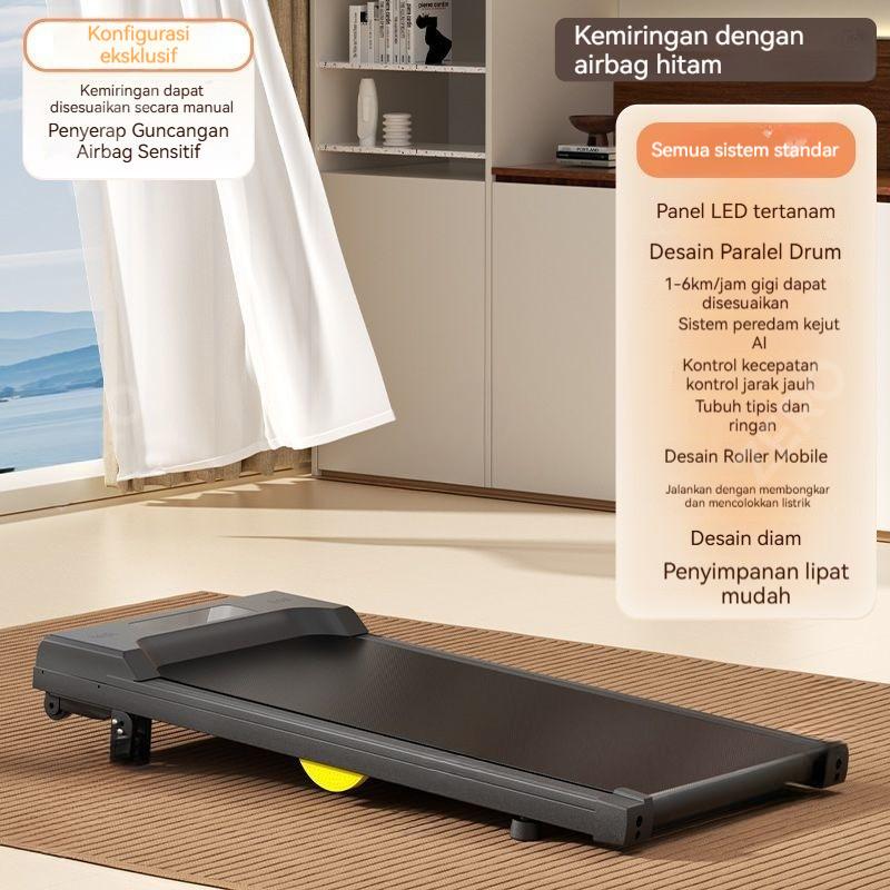 Foldable Small Electric Treadmill Gym Weight Loss Exercise Walking Machine Household Indoor Mini Fitness Equipment Classic Foundation(black)
