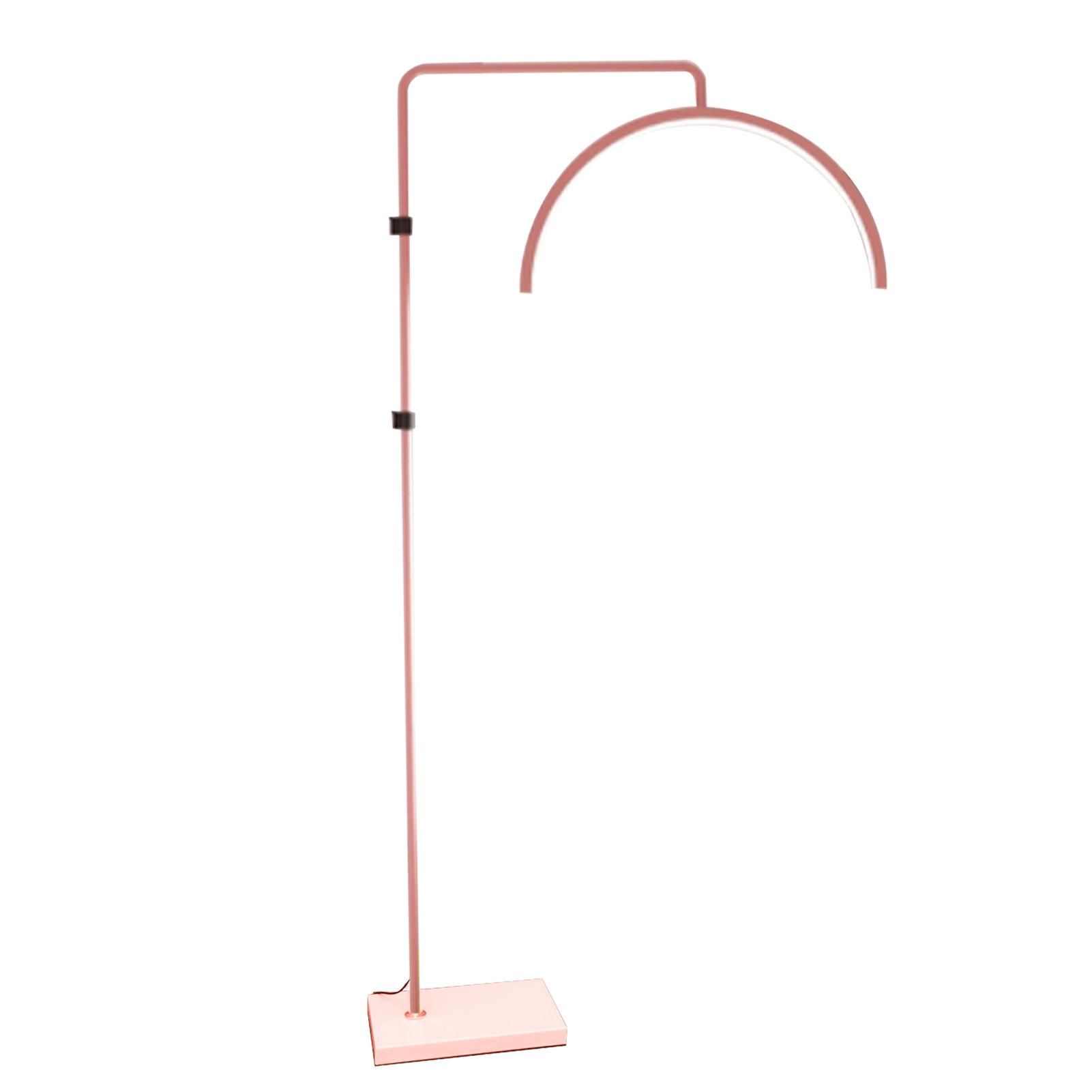 

Светодиодная напольная лампа для татуажа бровей 40 Вт, регулируемая лампа для дизайна ногтей, микроблейдинга ресниц, полукольцевая лампа ЕС EU Plug розовый