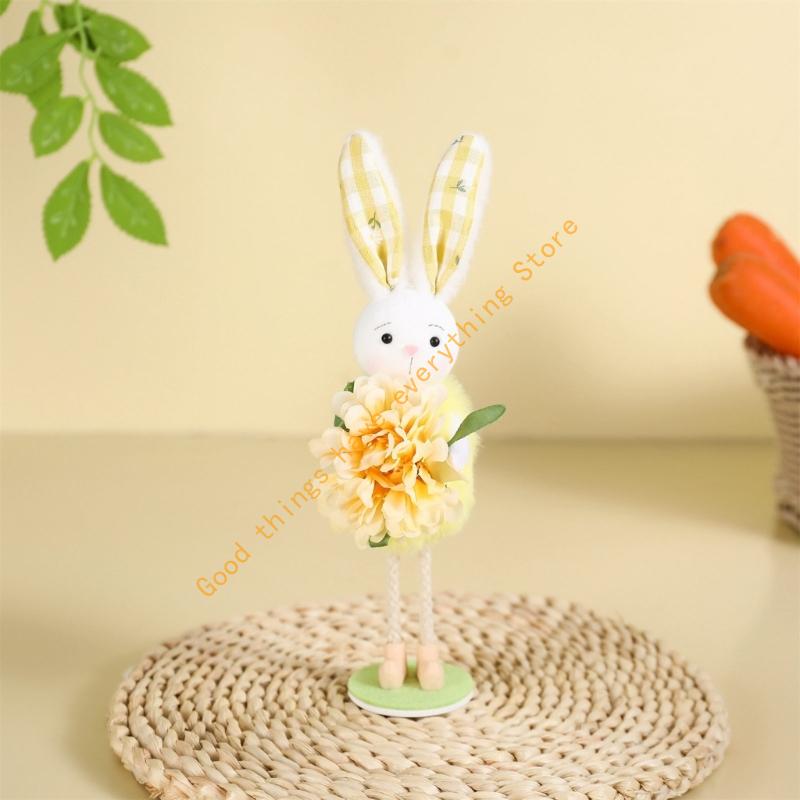 Easter Rabbit Decorative Figurines for Home and Party Use Solid Plastic Polyester User Friendly Materials 55KF