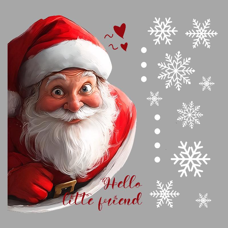 Duplicate Santa Claus Two-Faced Window Adhesive for Christmas Gathering Decorations