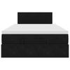 Ottoman Bed with Mattress Black 120x190 cm Velvet