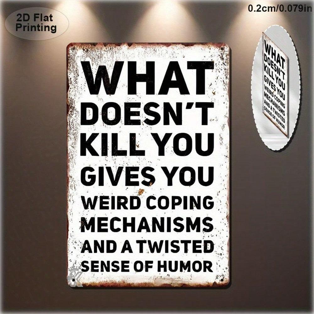 Motivational Tin Sign Vintage Metal Wall Art 8x12 Inch Retro Home Bar Decor