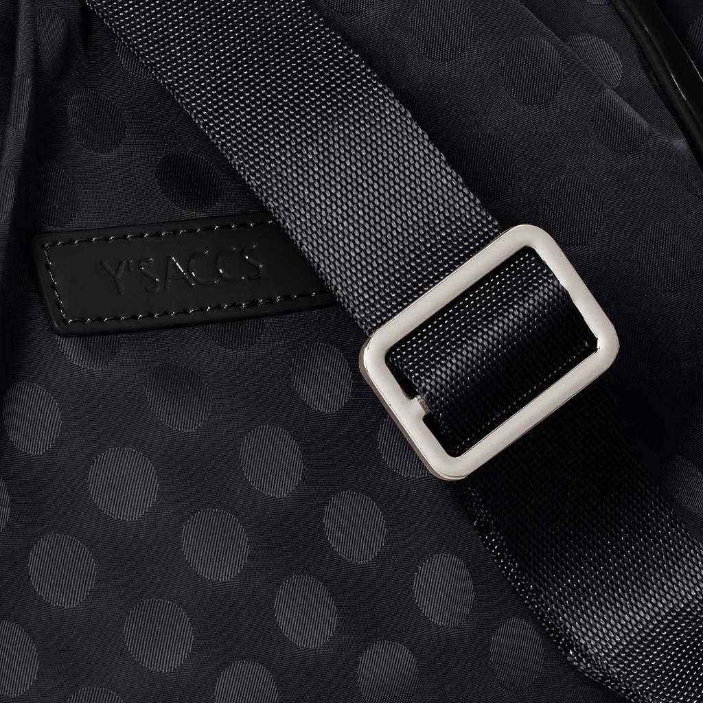 Dot Pattern Jacquard Enamel Accent Tote Black [Isaac] 2-Way Y42-08-24SC Women's