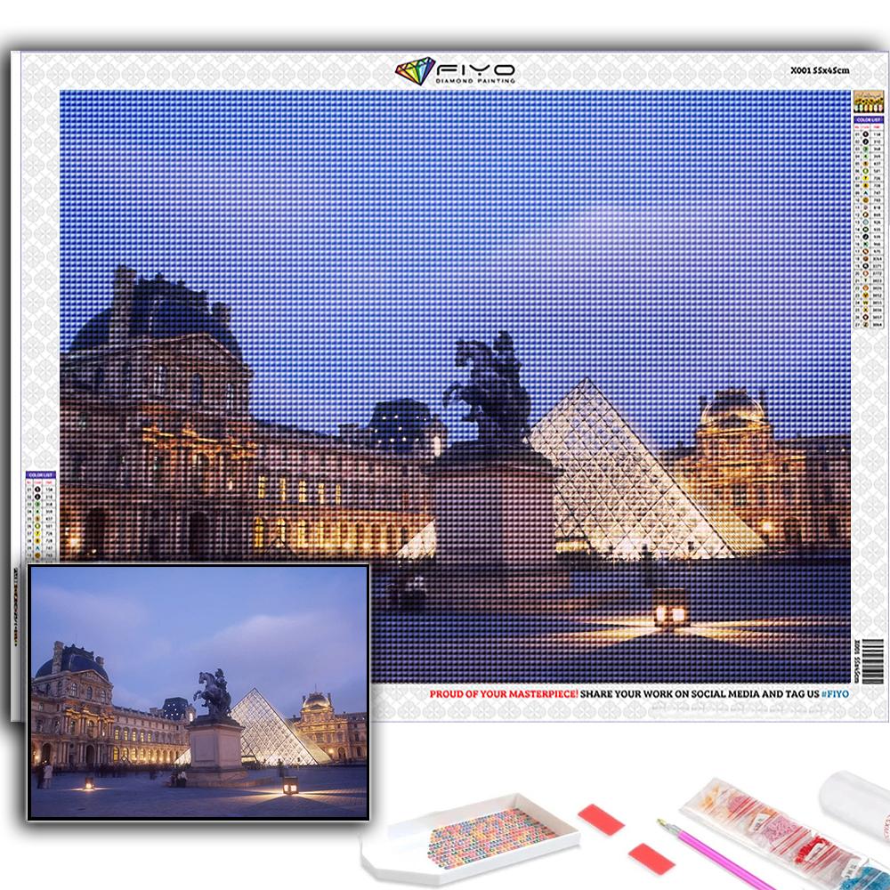 Cross Stitch Kit DIY Diamond Embroidery Louvre Museum Diamond Painting Home Decor
