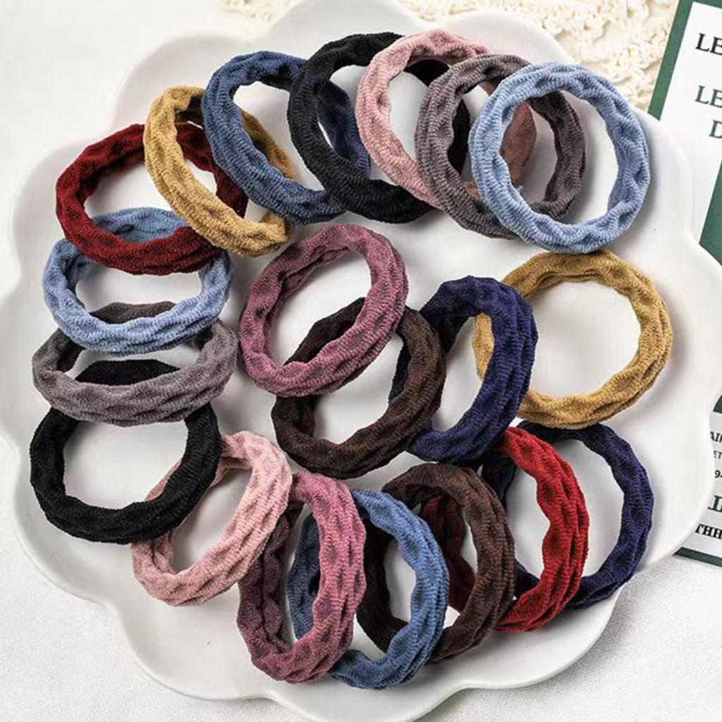 50PCS Seamless Hair Bands Simple Style High Elasticity Hair Ties Solid Color Hair Band for Women Girls No Slip Ponytail Holders