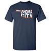 Oklahoma City Basketball Zarys Stanu - Koszulka z Drużyną Sportową z Rodzinnego Miasta - Granatowy