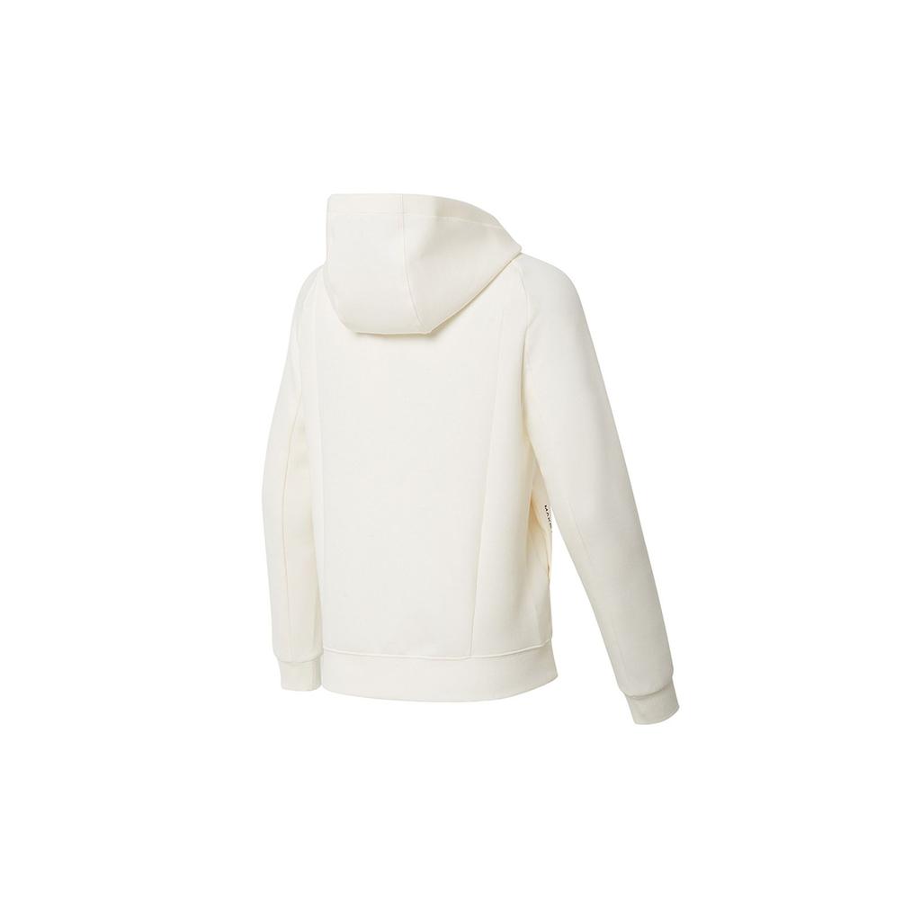 Li-Ning Solid Color Logo Print Chain Sweatshirt Women Sweatshirt Off-White AWDSH96-3