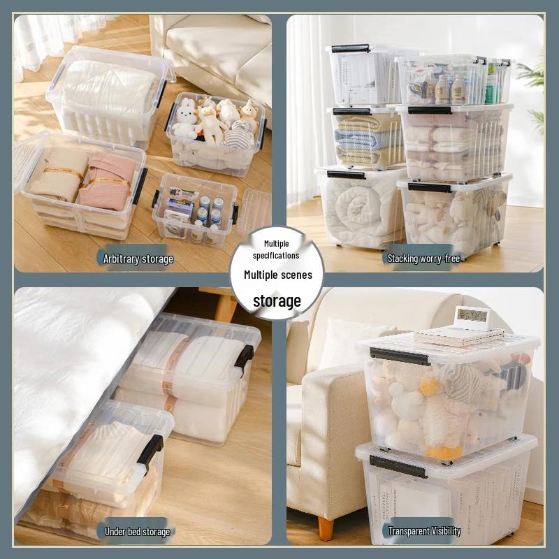 SPACEXPERT Striped Storage Box with Wheels