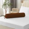 Solid Color Bedroom Neck Bolster Pillowslip Washable Pillow Case Headrest Pillow Cover