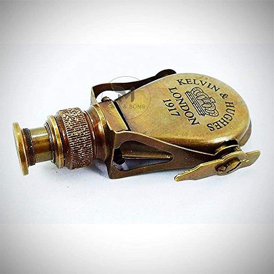 Antyczny mosiężny luneta kieszonkowa London 1917 kieszonkowy