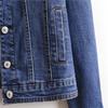 Herbst Damen Casual Jeansjacke Jacke Damen Langarm Einreihig Jeansjacke Damen Kurzes Oberteil