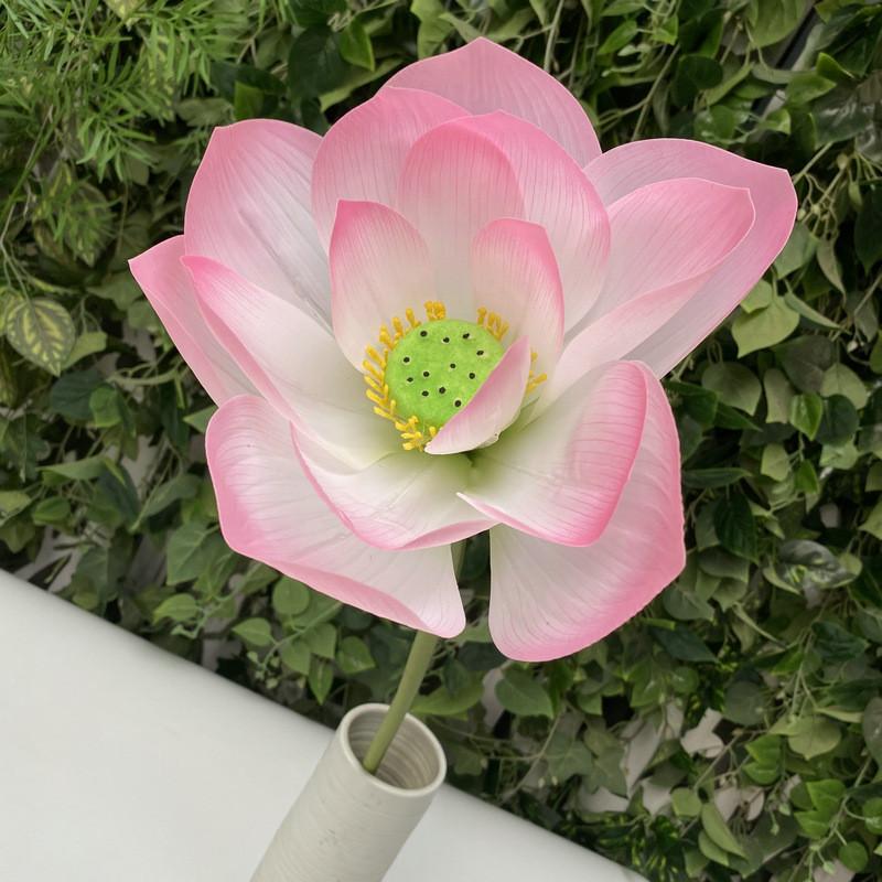 Artificial Lotus Flower Decor With Soft Silicone For Home Water Pool Waterfall Scene