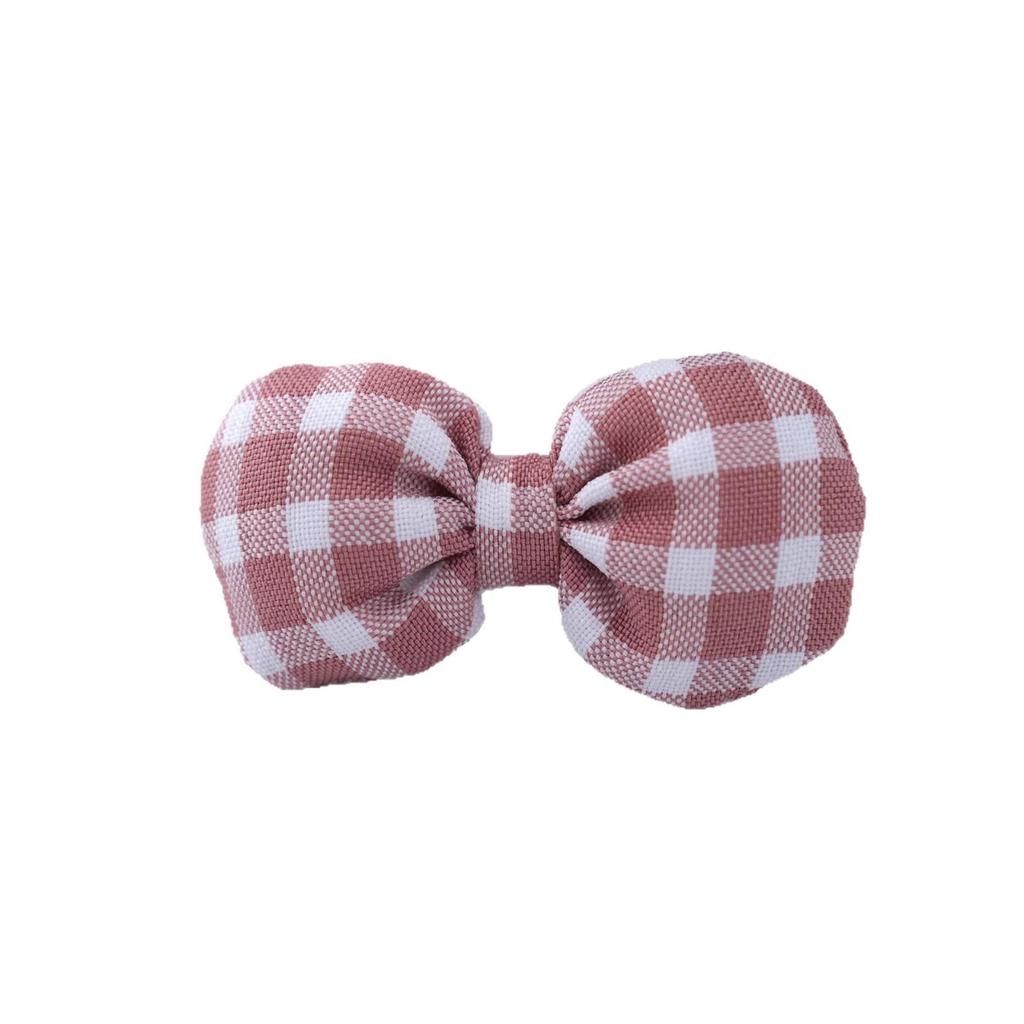 Plaid Bow Decorations: Cute Toy Doll Accessories