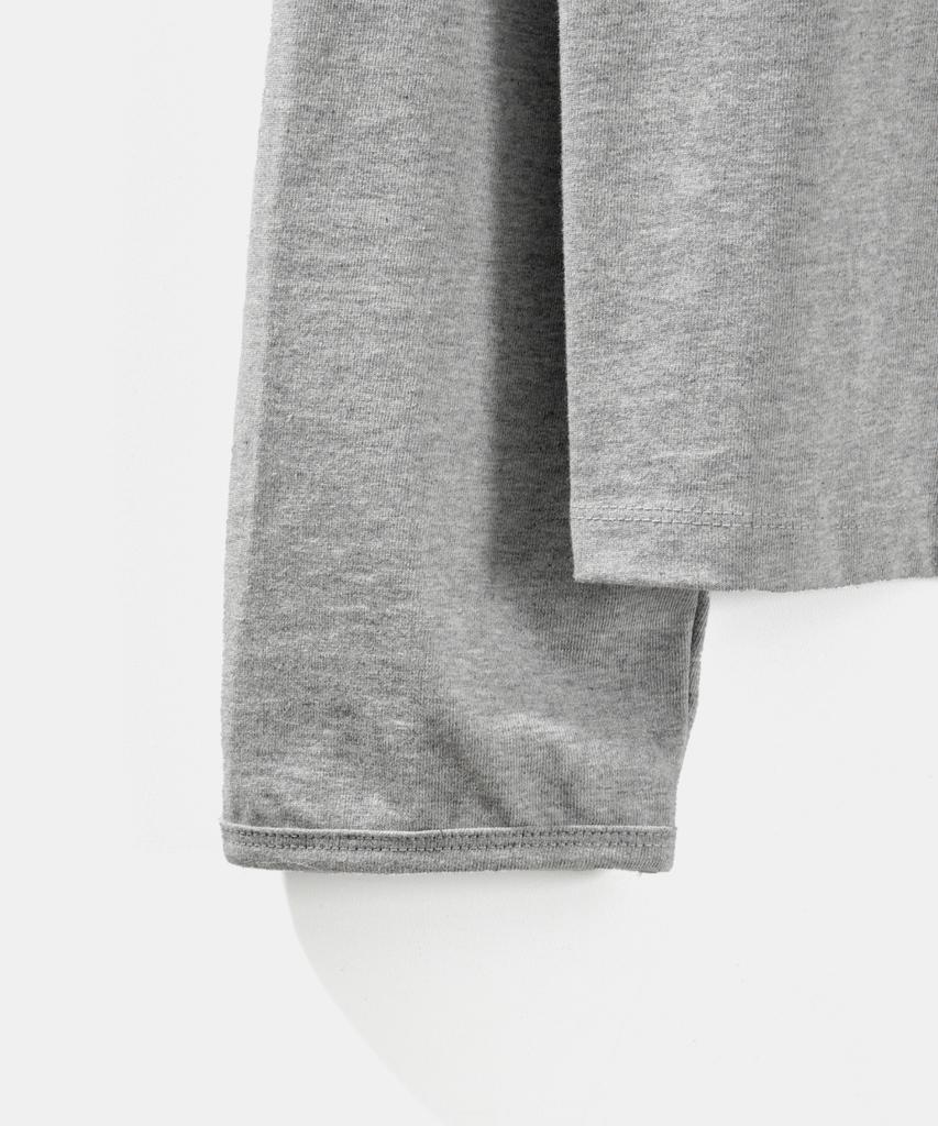 ASP U-Neck Long Sleeve T-Shirt - Melange Gray