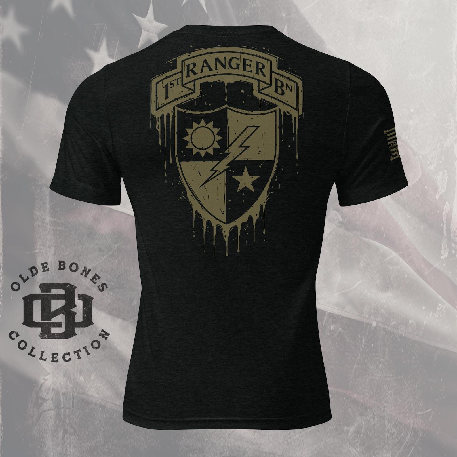 1st Battalion 75th Ranger Regiment T-Shirt, US Army Veteran 3XL
