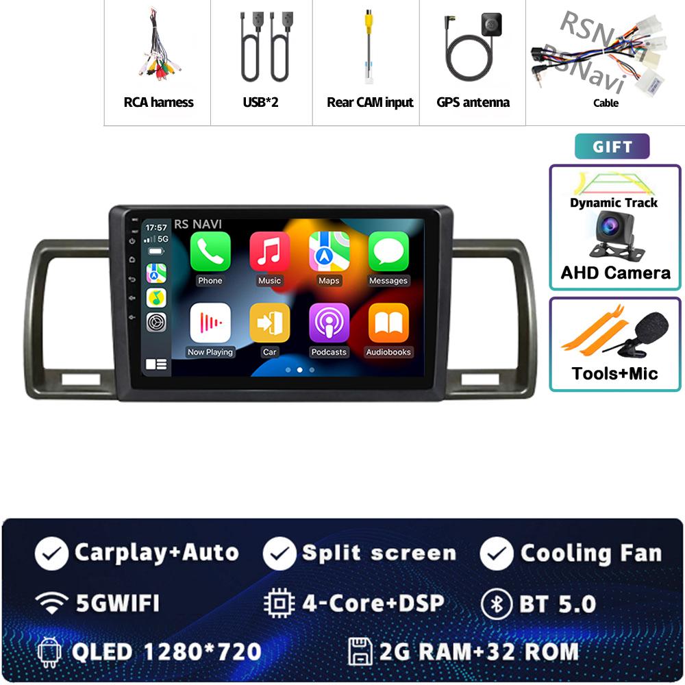 

Android 14 Carplay автомобильное радио для Toyota Hiace 2004 - 2019 мультимедийный видеоплеер навигация GPS стерео 2 Din головное устройство WIFI+4G