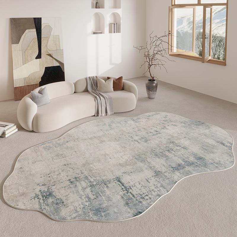 

VIKAMA Luxury Irregular loop pile carpet waterproof living room coffee table sofa bedroom bedside floor cushion home decoration 40X60CM(1.3X2FT