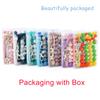 New 60Pcs/Box Leather Keychain Tassels Silicone Bead Round Hexagon Lentil For Jewelry Making DIY Keychain Bracelet Accessories