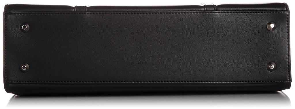 LA CASETTA Synthetic Leather Business Tote Bag (A4 Compatible) 0483 Black