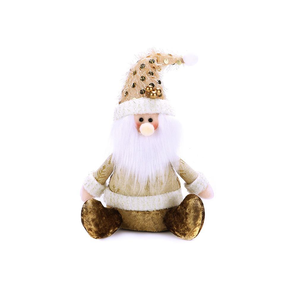 Tabletop Doll Santa Claus Doll Realistic Christmas Elk Plush Toy  Christmas Atmosphere
