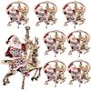 Christmas Santa Claus Napkin Rings Set of 8, Xmas Napkin Rings for Dining Table Setting, Dinner Tables Rings for Weddings, Family, Christmas,