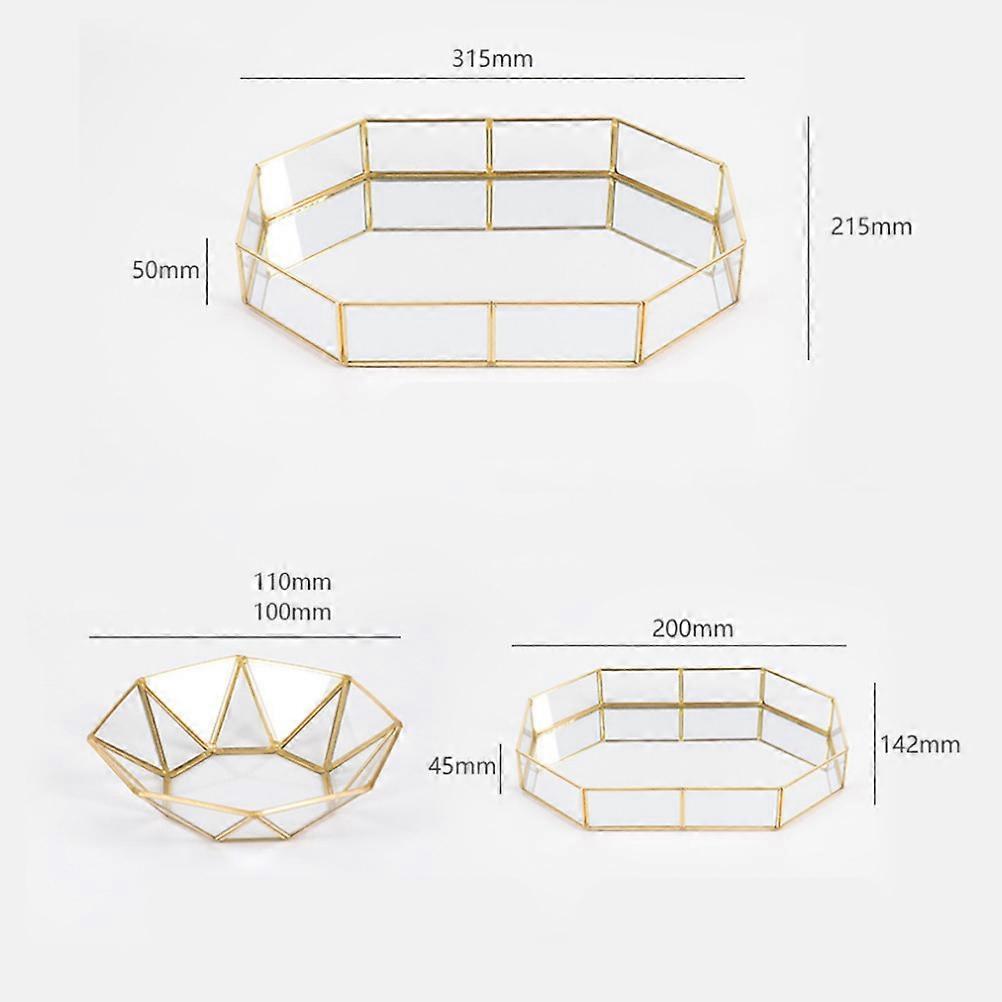 Jewelry Plate White Copper Strip Cosmetics Tray for Makeup Storage Use