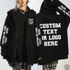 Sweater Printed Logo Hoodie Sweater Cardigan Zipper Sweater Autumn and Winter One Piece Design Drawing