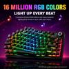 Aula F75 Max/F75 Mechanical Keyboard Custom 75% Layout RGB Backlight Wireless Bluetooth Gaming Keyboard With Screen And Knob