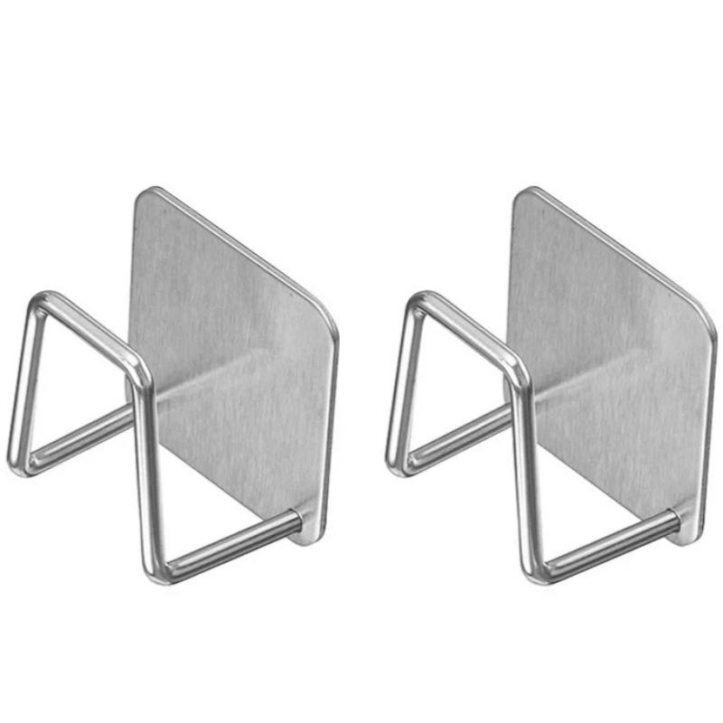 

2/4/6pcs Kitchen Non Perforated Stainless Steel Storage Rack, Wall Mounted Pot Cover Rack, Cabinet Bottom Cutting Board Storage