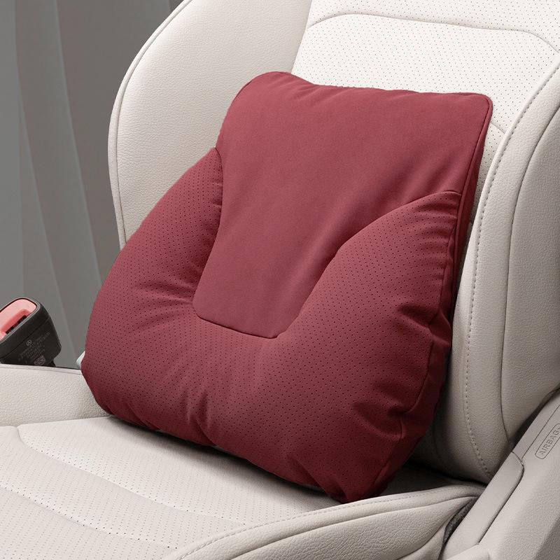 2025 Summer Suede Car Headrest S-Class Pillow Car Neck Protection Pillow High-end Cushion Seat Waist Pillow Waist Protector