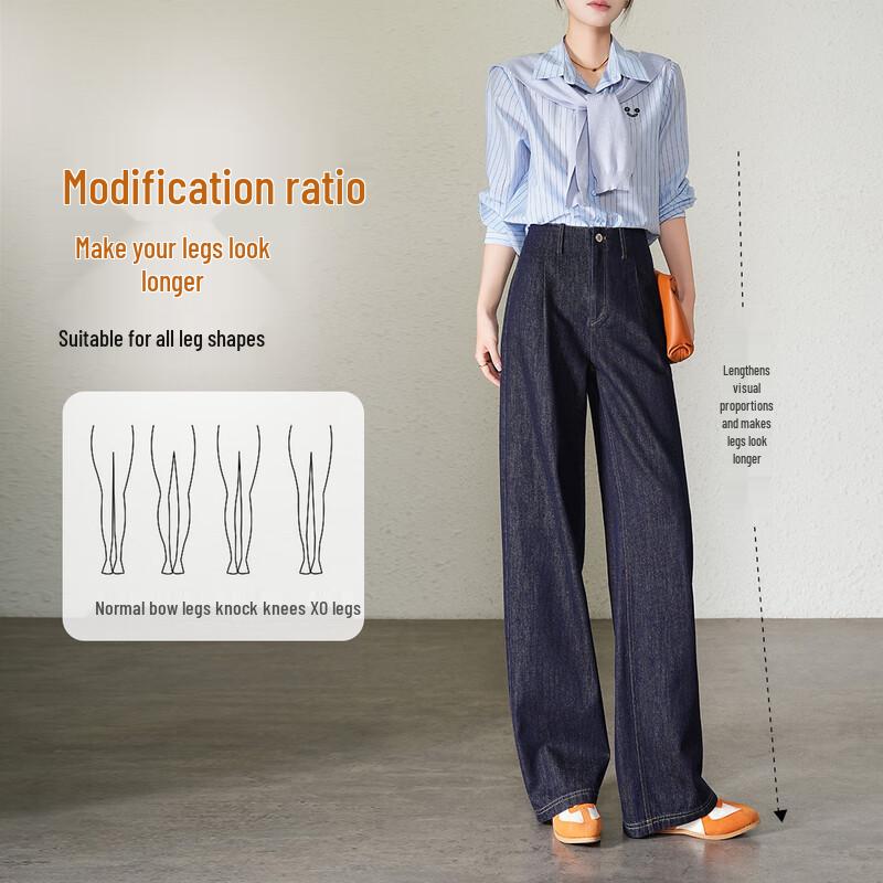 Bailuyu Women's High-Waist Loose Fit Denim Jeans