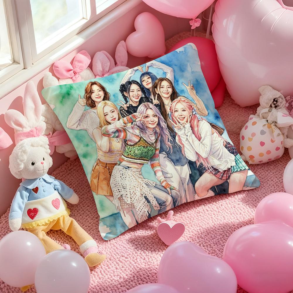 Kpop DDDDreamcatcherSS Cushion Cover Pattern Printed Pillowcase for Living Room Sofa Cushion Cover Bedroom Decor