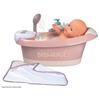 Baignoire balnéo pour poupon jusqu'à 42 cm - smoby baby nurse - jets d'eau et bulles - lumières led - fabriqué en france