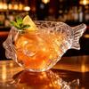 Transparent Fish-shaped Glass 3D Wine Glass Unique Pufferfish-shaped Glass Cup  Home Bar