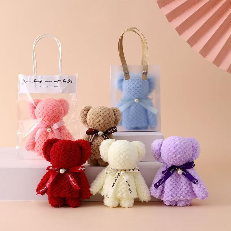Plaid Pearl Little Bear Coral Fleece Towel - Perfect for Birthdays, Weddings & Celebrations