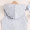2024 Summer Children Clothes Letter Printed Hooded Sleeveless Sweater Dress Girls Casual Sports  Dresses